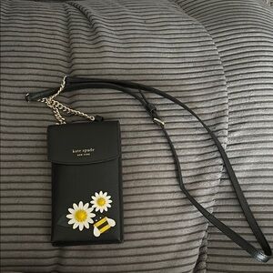 Kate Spade Black Crossbody Bag with Daisy and Bee Design